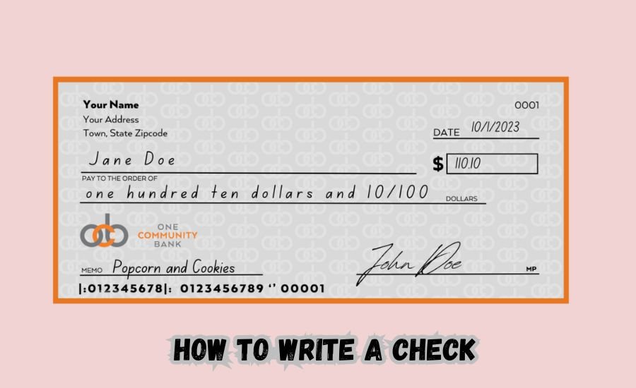 how to write a check