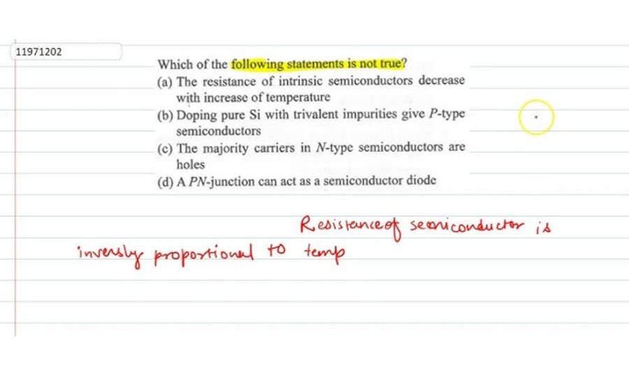 which of the following statements is true?