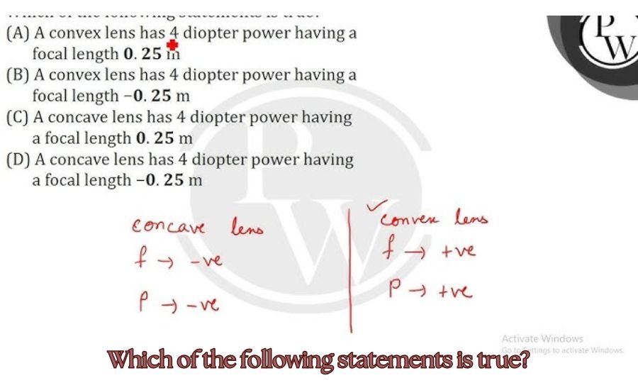 which of the following statements is true?
